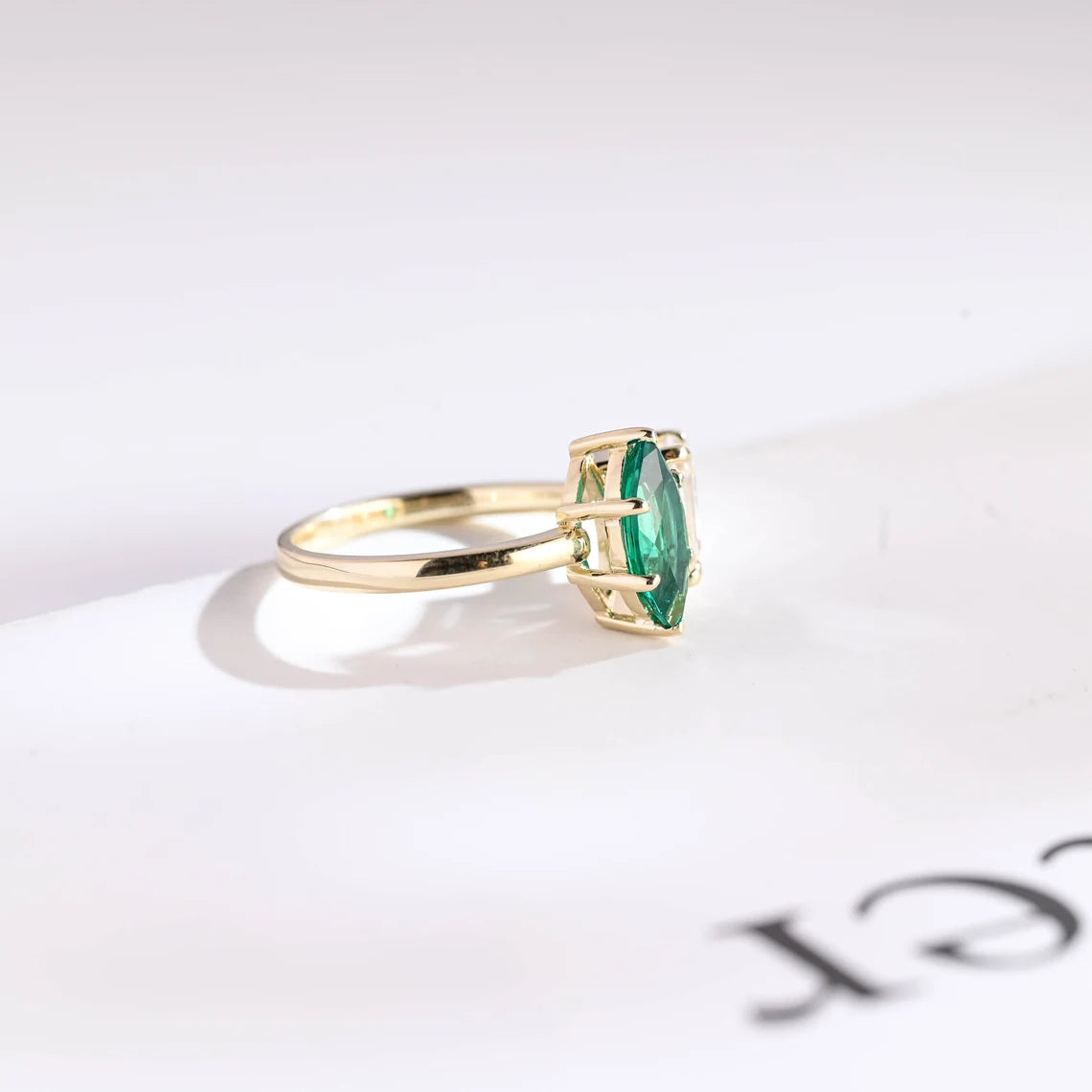 Moissanite promise ring