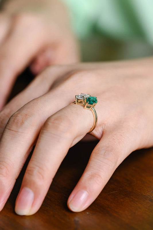 Toi et Moi engagement ring