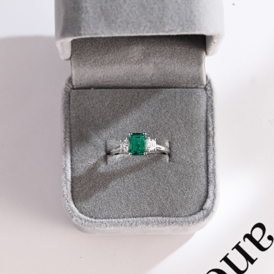 Three stone engagement ring