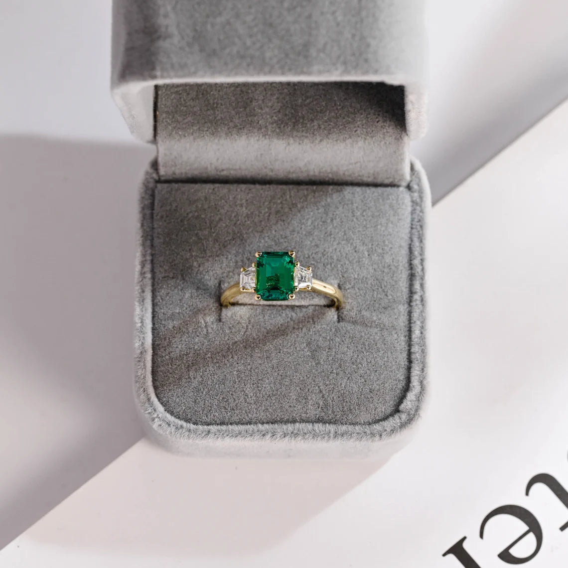Three stone engagement ring