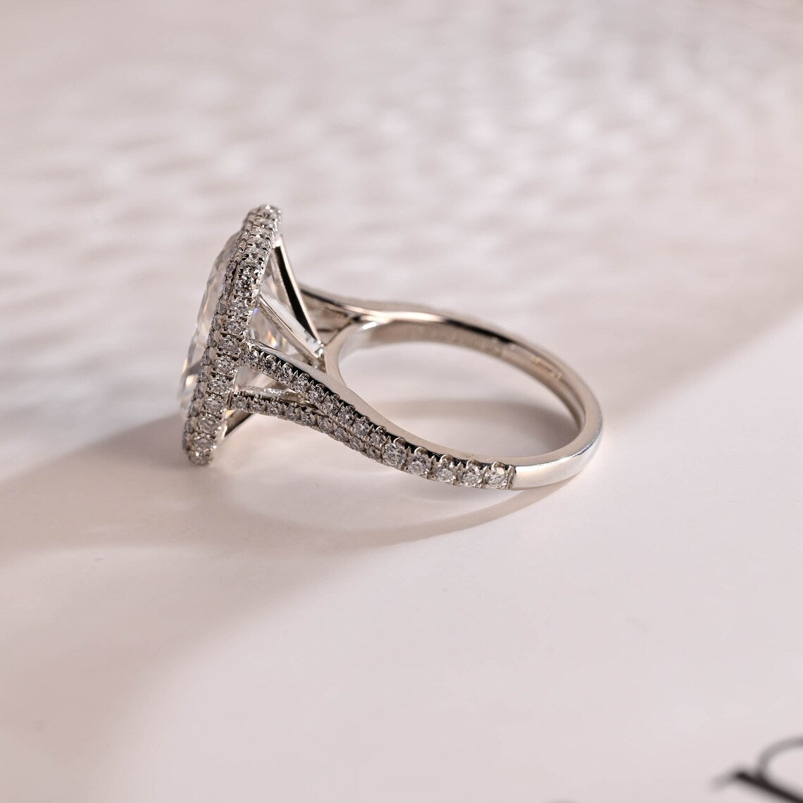 Moissanite proposal ring