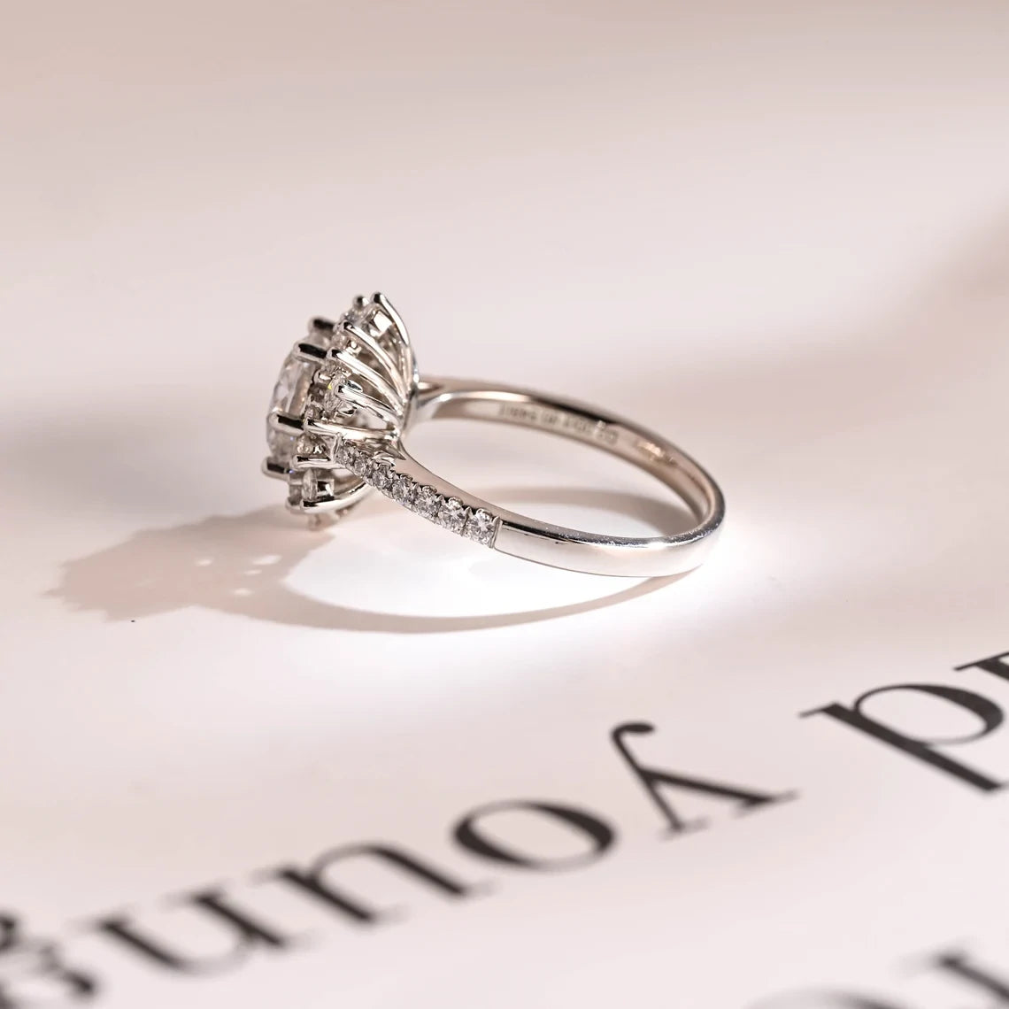 Gift for Women Jewelry | Solid Gold Ring Gift | Flower Moissanite

