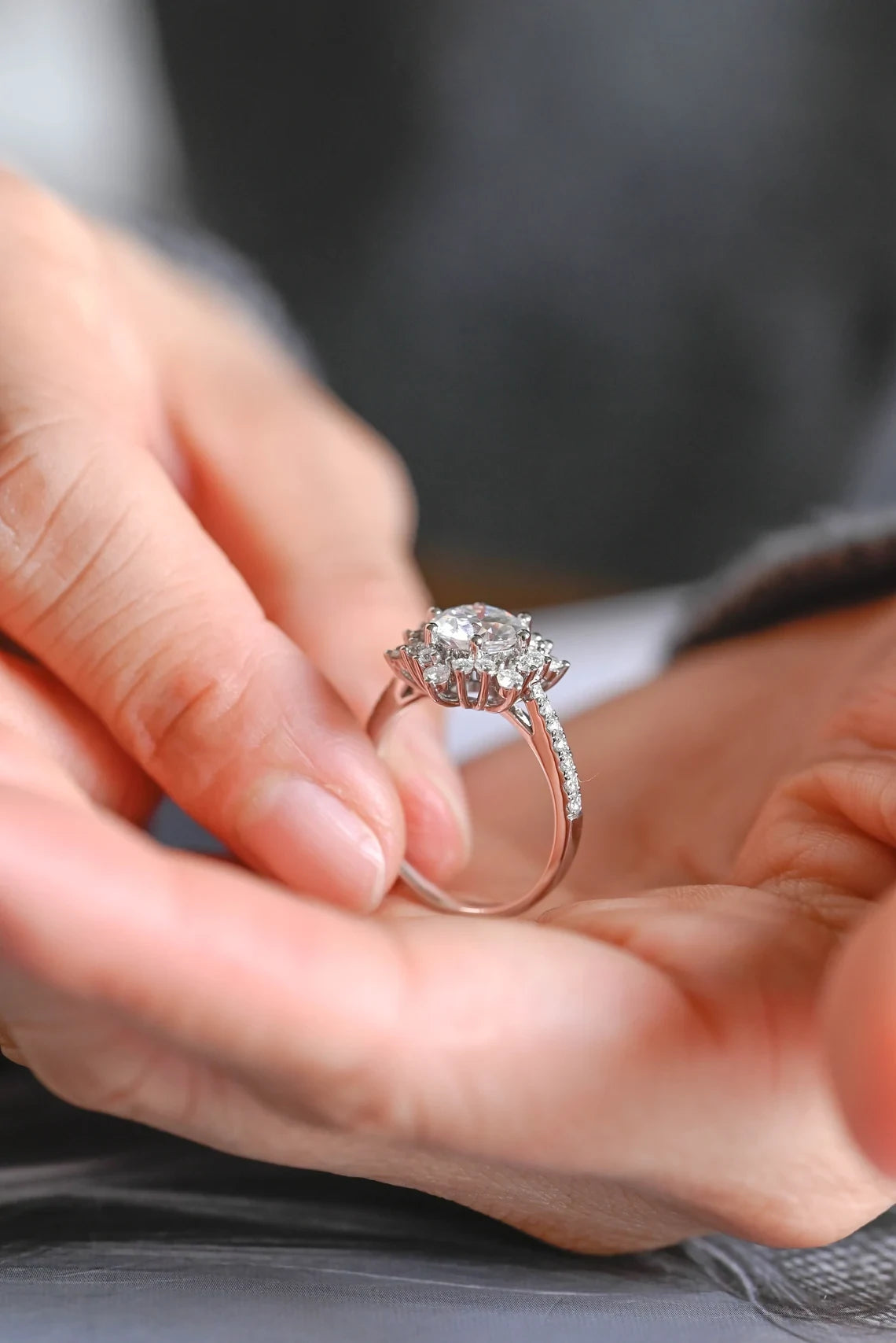 Unique Promise Ring for Her | Solid Gold Sunflower | Love Band

