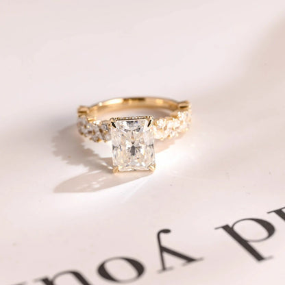 Celebrate Her Shine | Moissanite Radiance | Gold Proposal Ring

