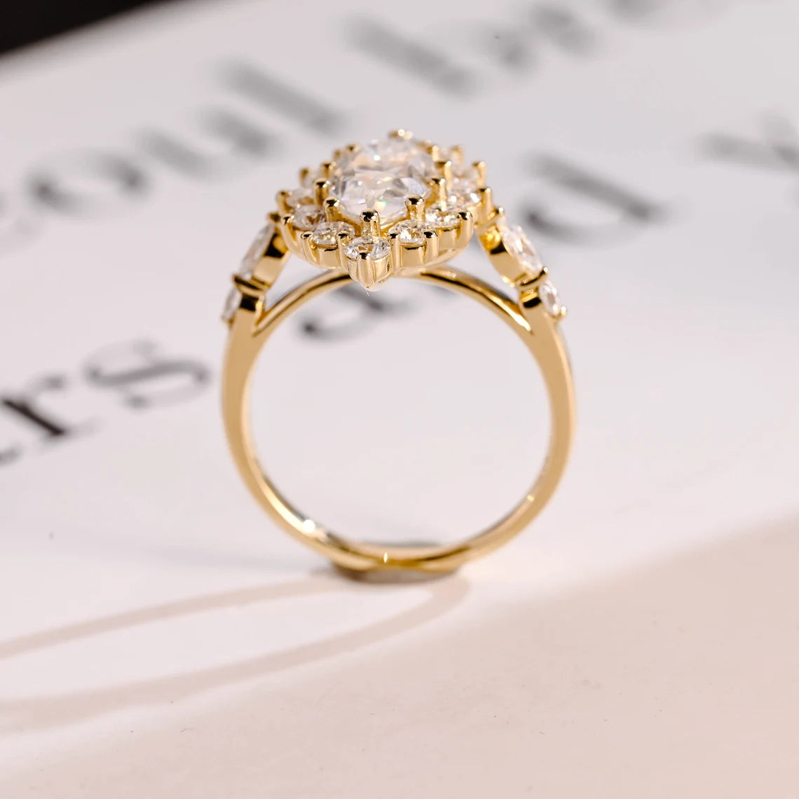 Cathedral shank ring