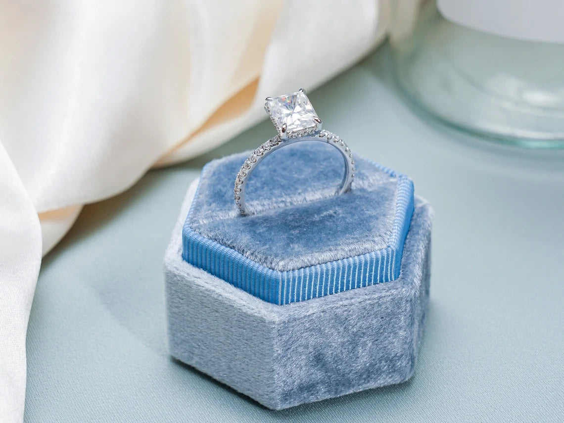 dainty moissanite ring | elegant bridal ring | lab created diamond ring
