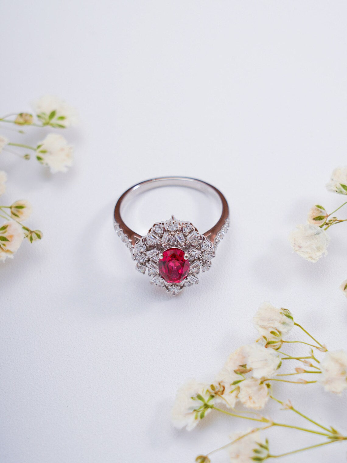 Half Eternity Pave Diamond Ring