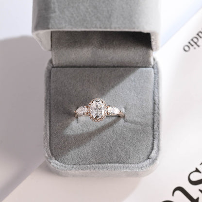 Tree stone engagement ring