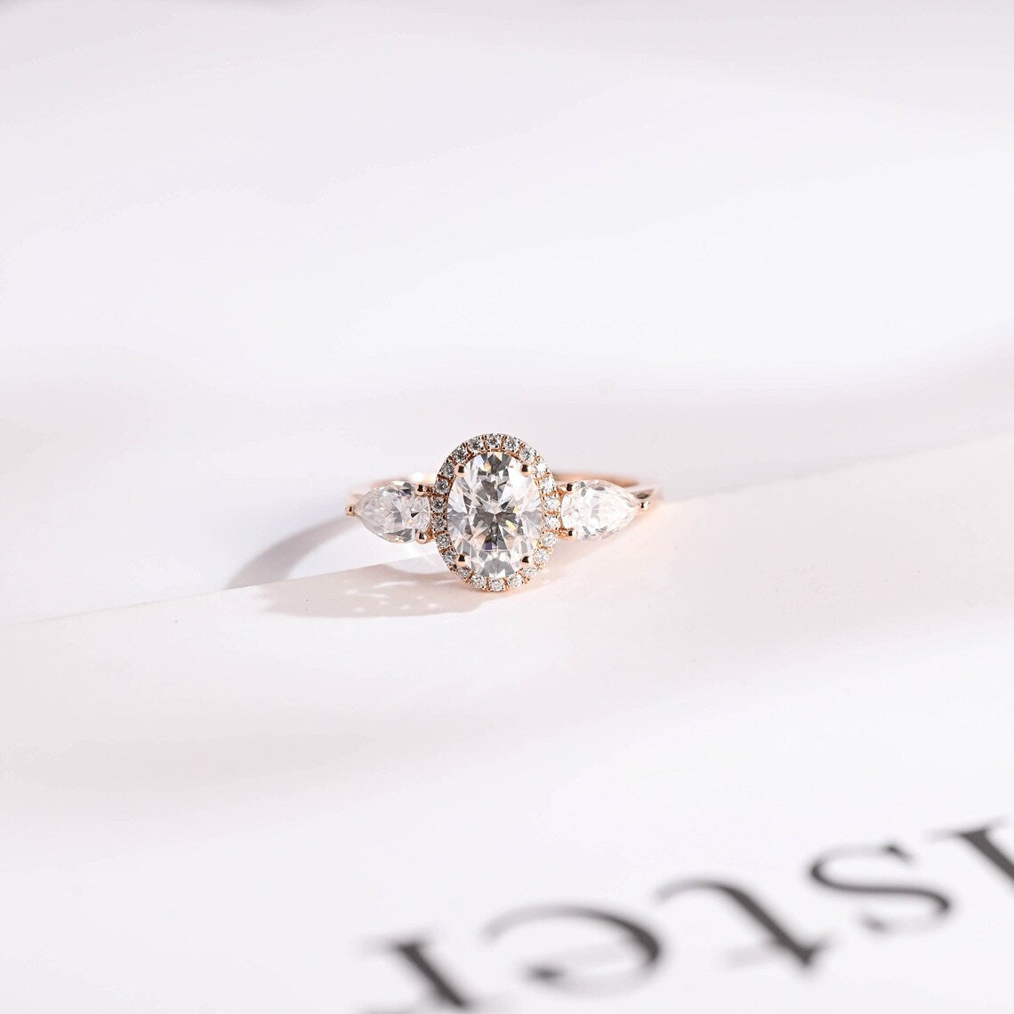 Prong-set bridal moissanite ring