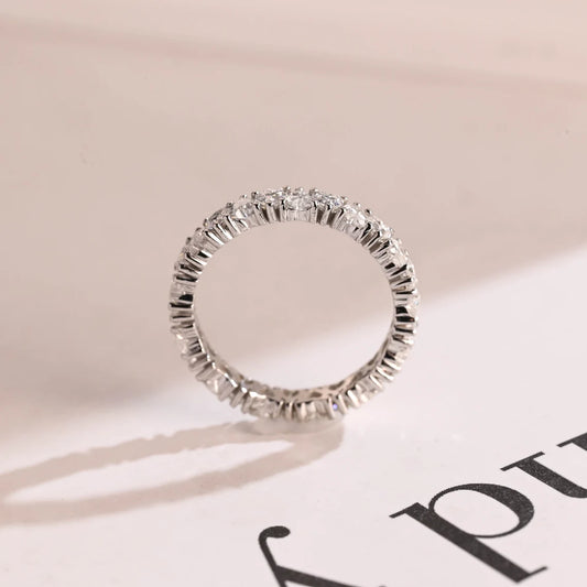 Heart cut eternity band