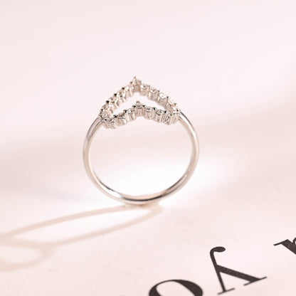 Heart shaped moissanite ring
