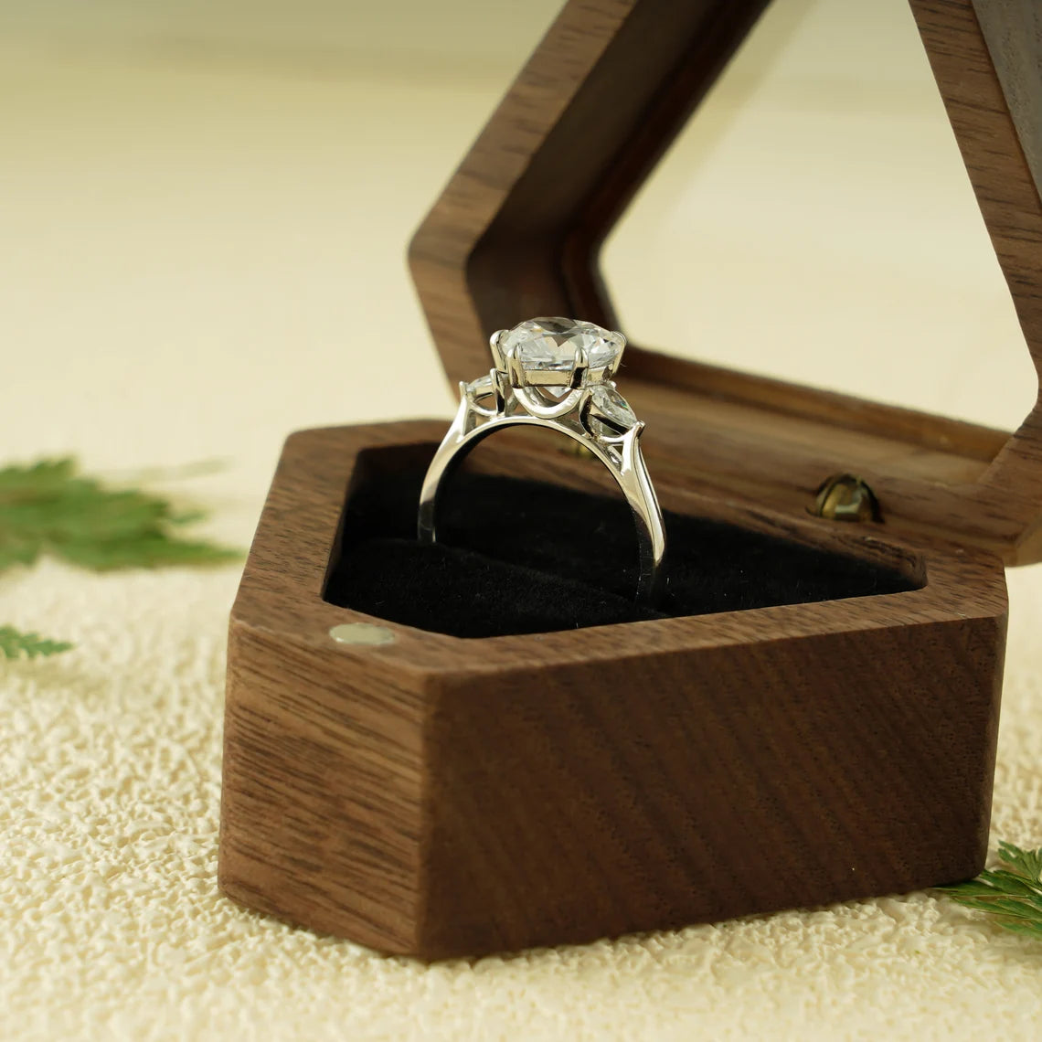 Prong-set solitaire ring
