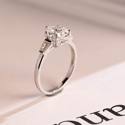 Heart cut moissanite ring