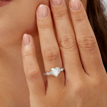 Art deco milgrain design ring