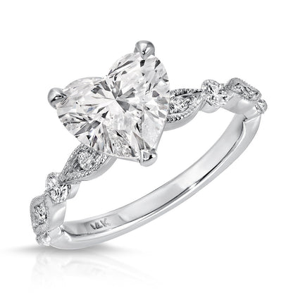 Vintage round side stone ring