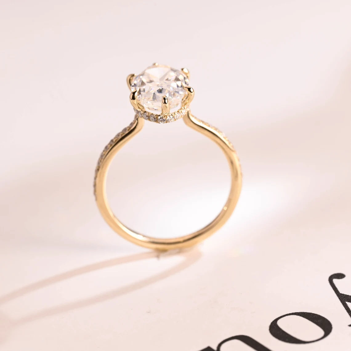 Hidden Halo Engagement Ring
