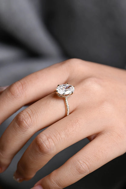 Oval Stone Promise Ring