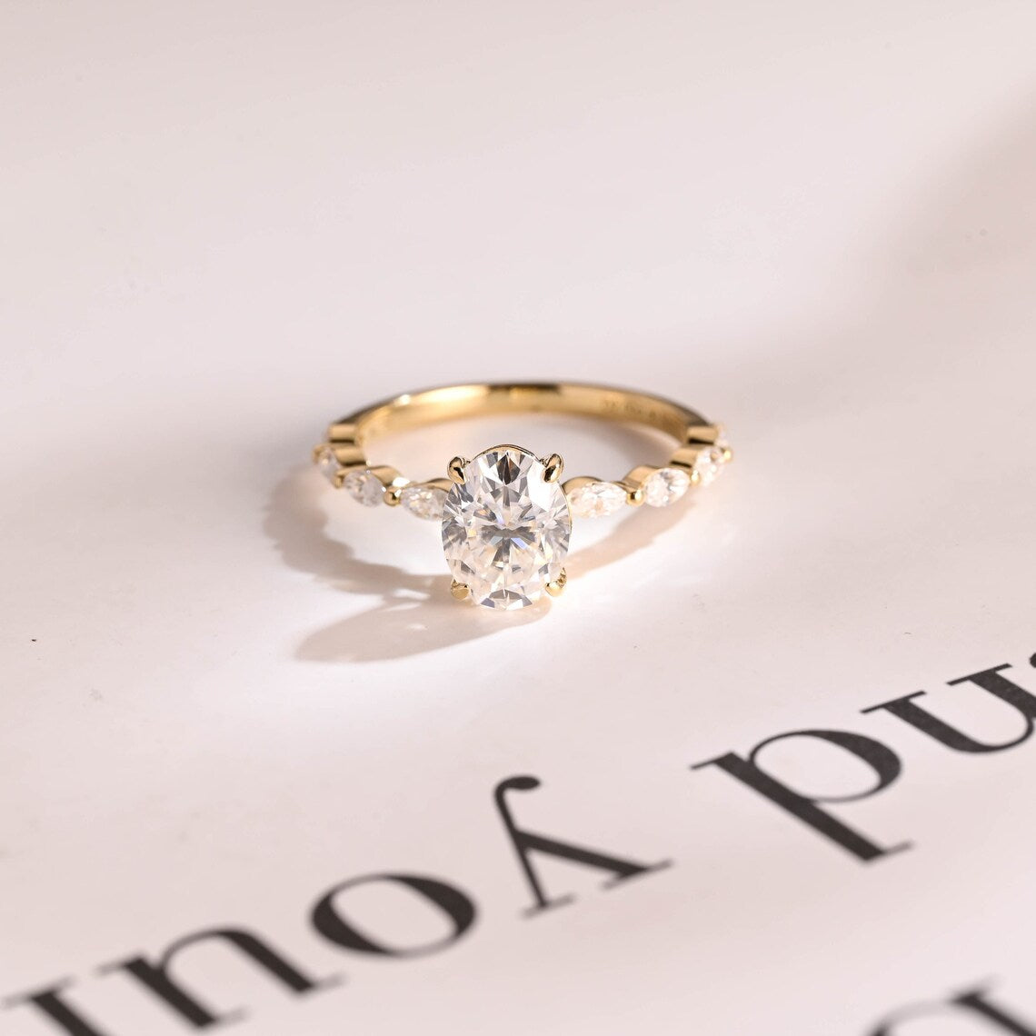 Marquise Accent Engagement Ring 