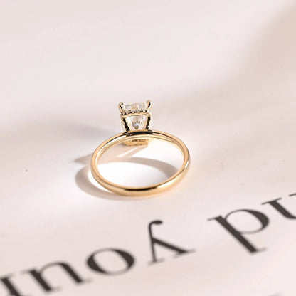 Solid Gold Brilliance | Moissanite Beauty | Halo Ring Love

