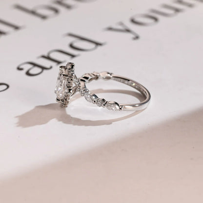Elegant Moissanite Ring | Promise in Gold | Gift for Wife


