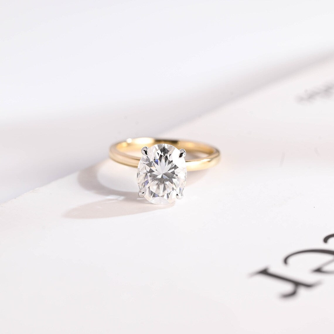 Oval Cut Moissanite Ring