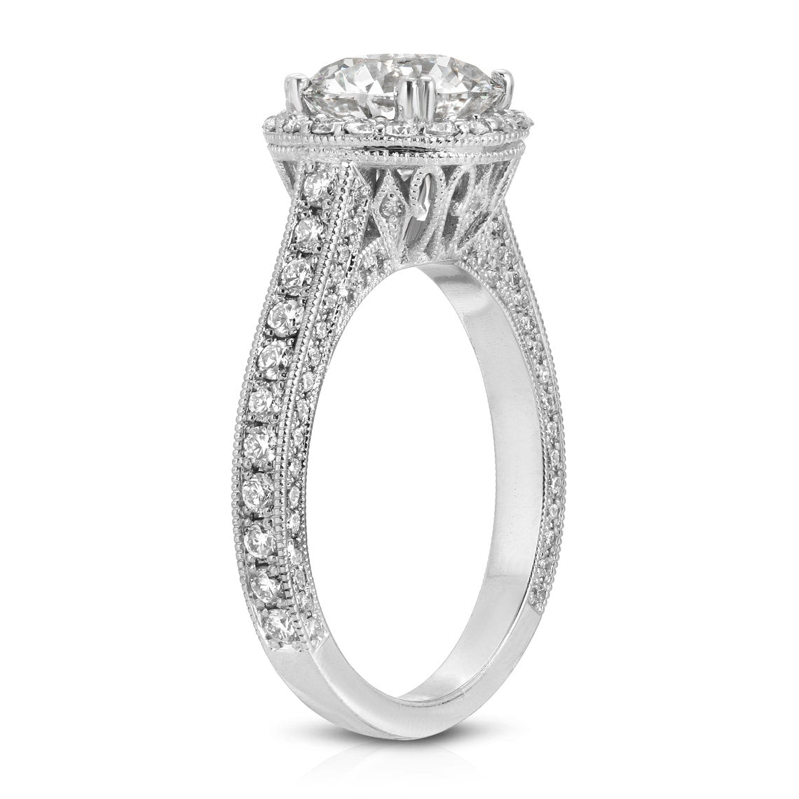 Art deco bridal ring