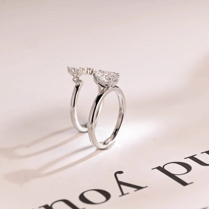 Pear solitaire engagement ring