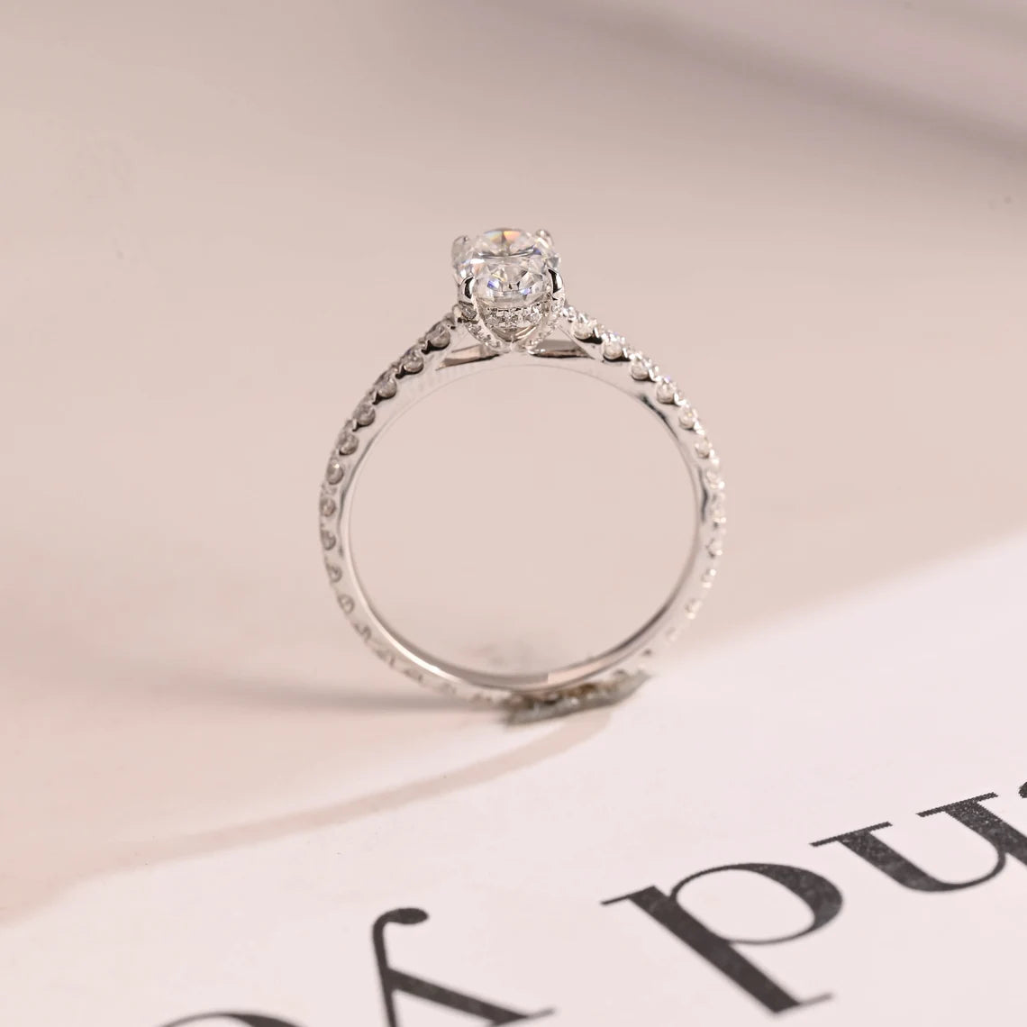 Hidden Halo Engagement Ring