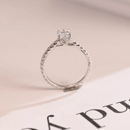 Hidden Halo Engagement Ring
