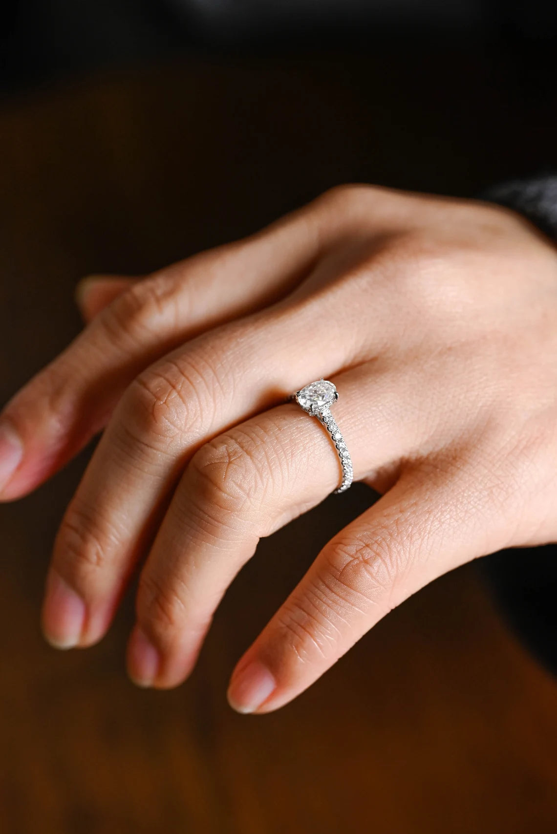 Moissanite Proposal Ring