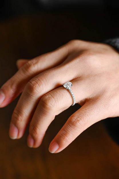 Moissanite Proposal Ring