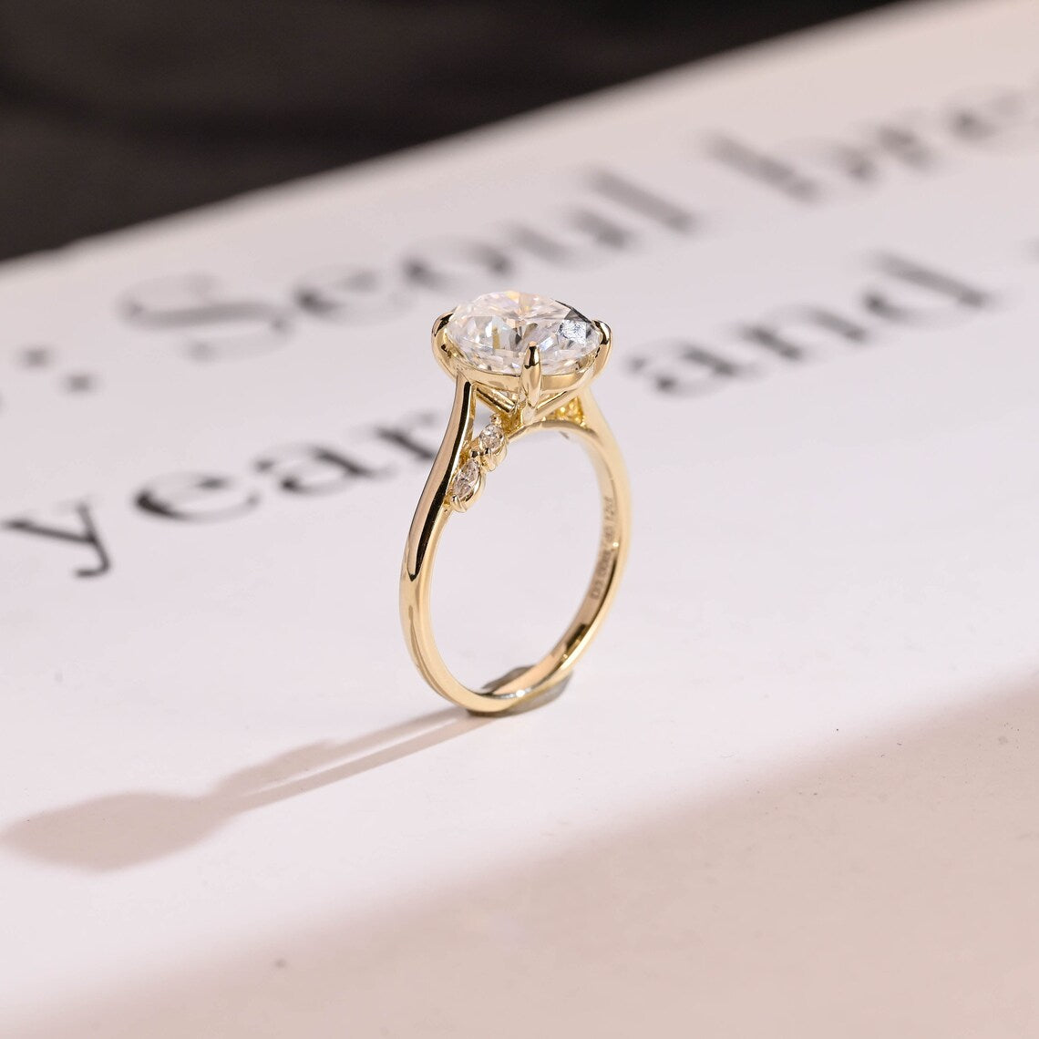 moissanite solitaire ring