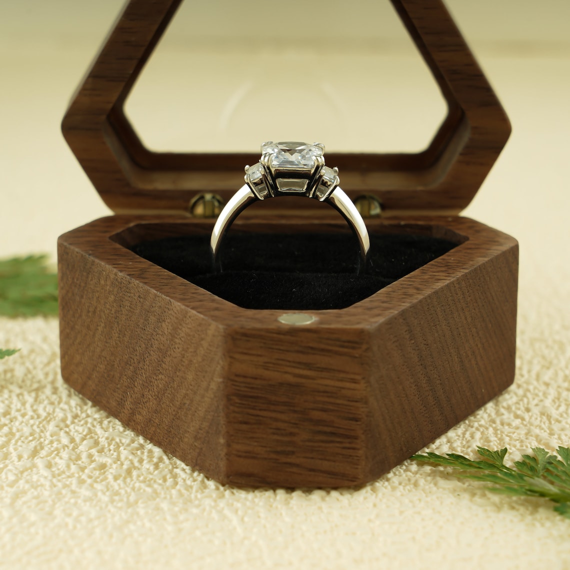 Baguette side stone ring