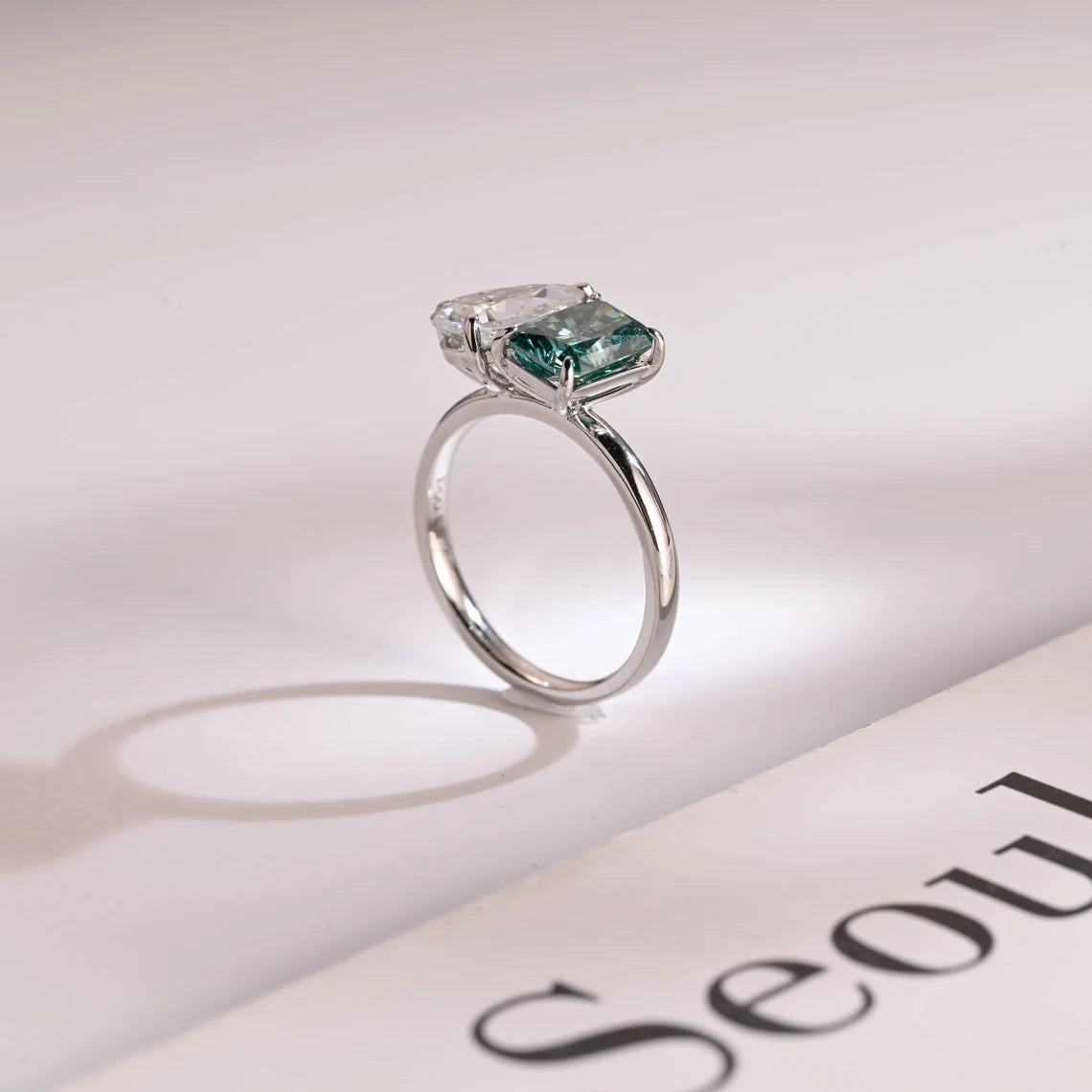 Straight shank promise ring