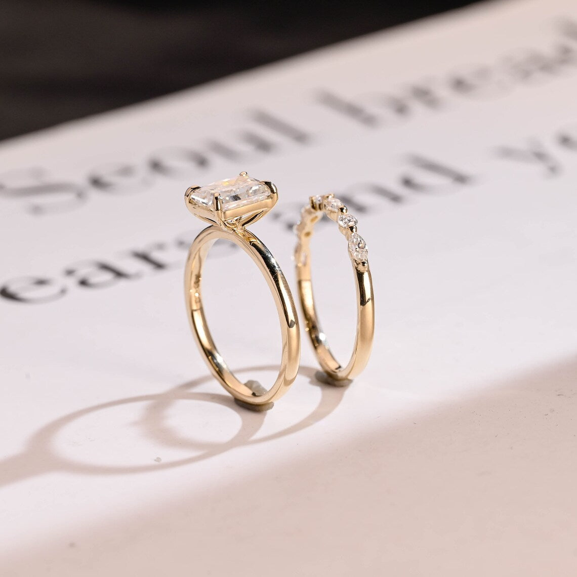 Marquise & round diamond accent band