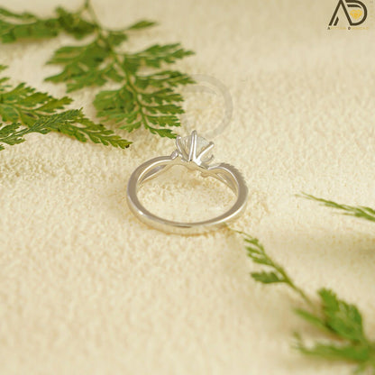 Elegant Solid Gold Ring | Twisted Open Shank Design | Moissanite Love Band

