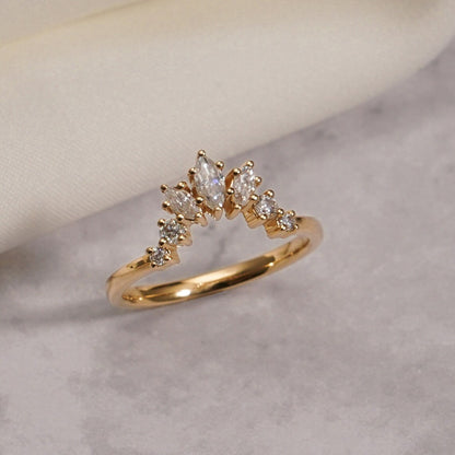 Marquise moissanite ring