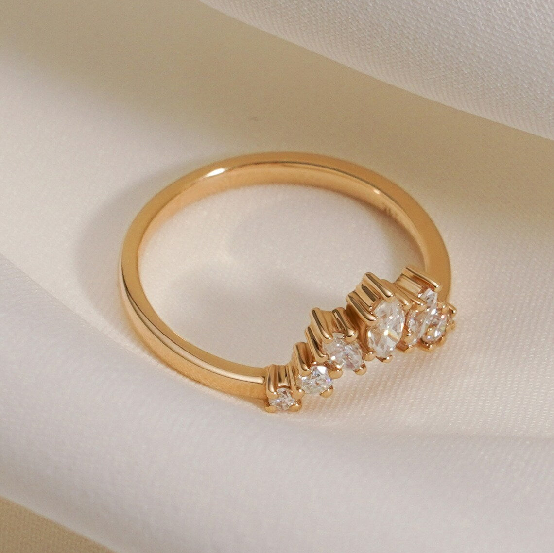 V-shaped ring for her