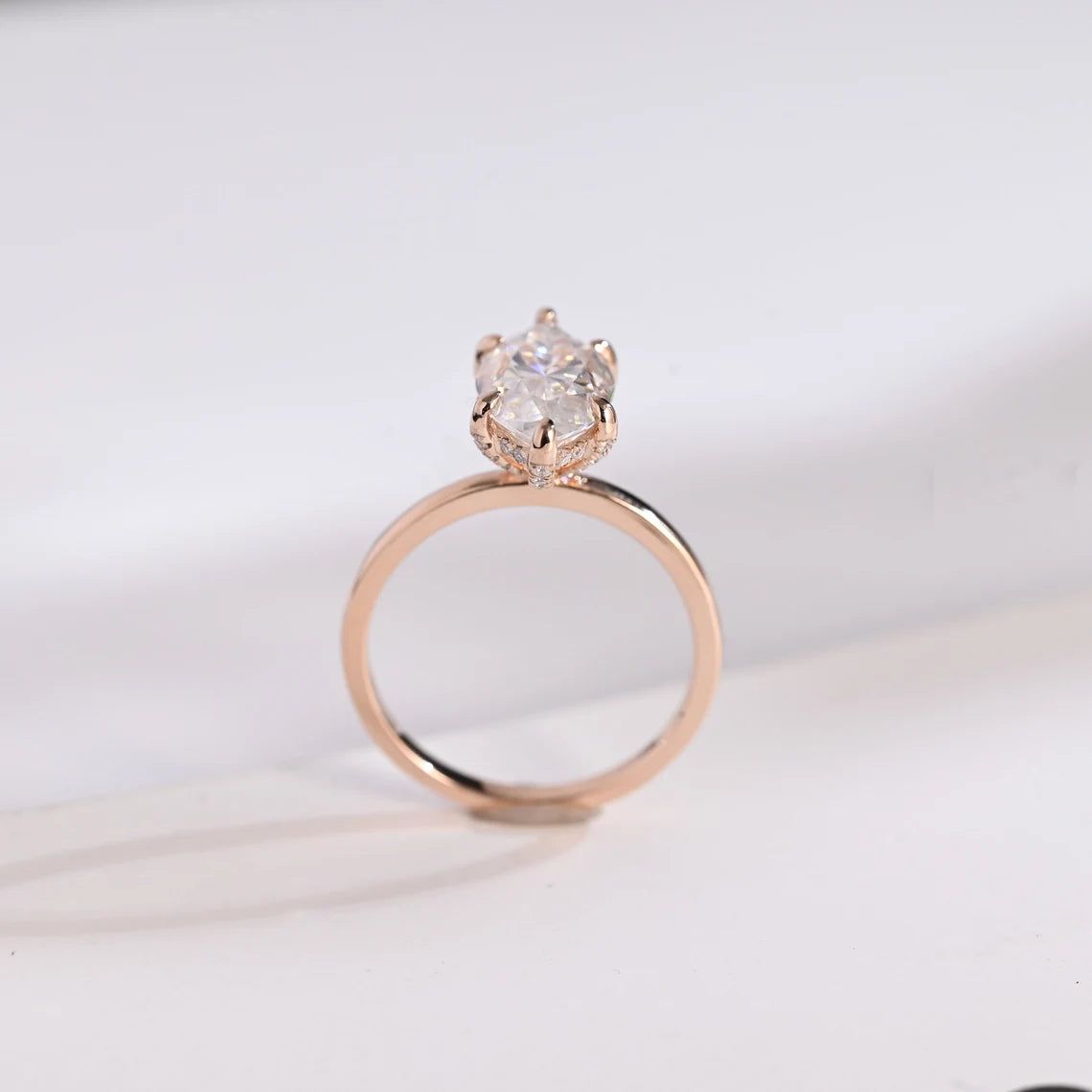Classic hidden halo ring