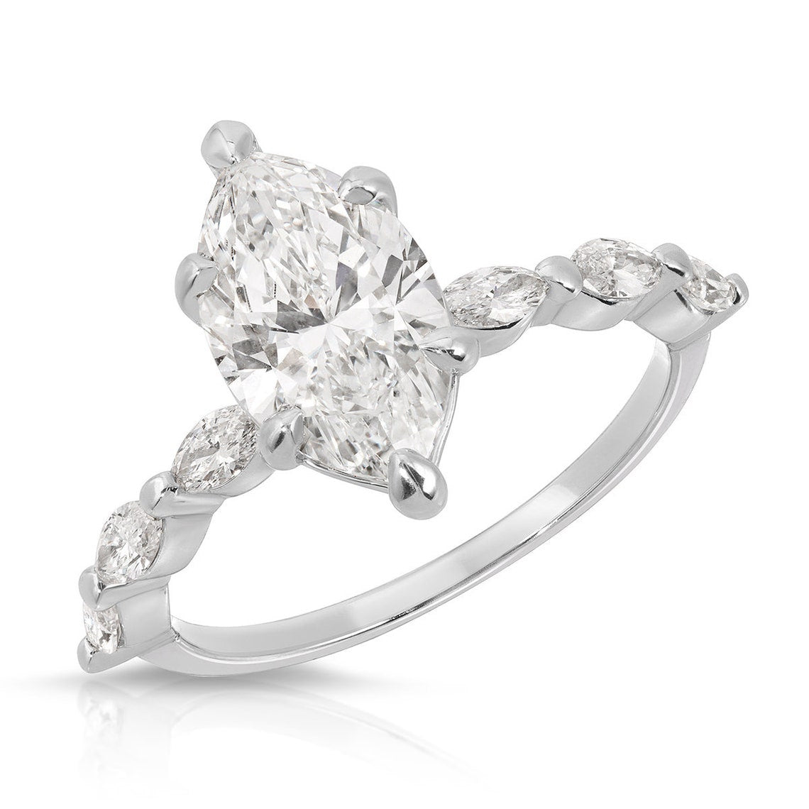 Prong-set engagement ring