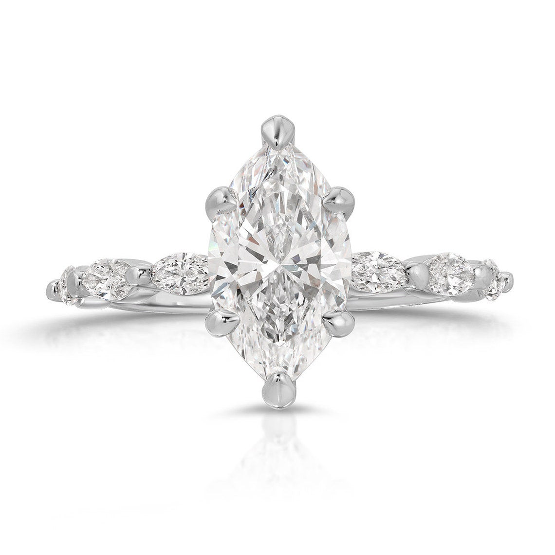 White gold solitaire ring