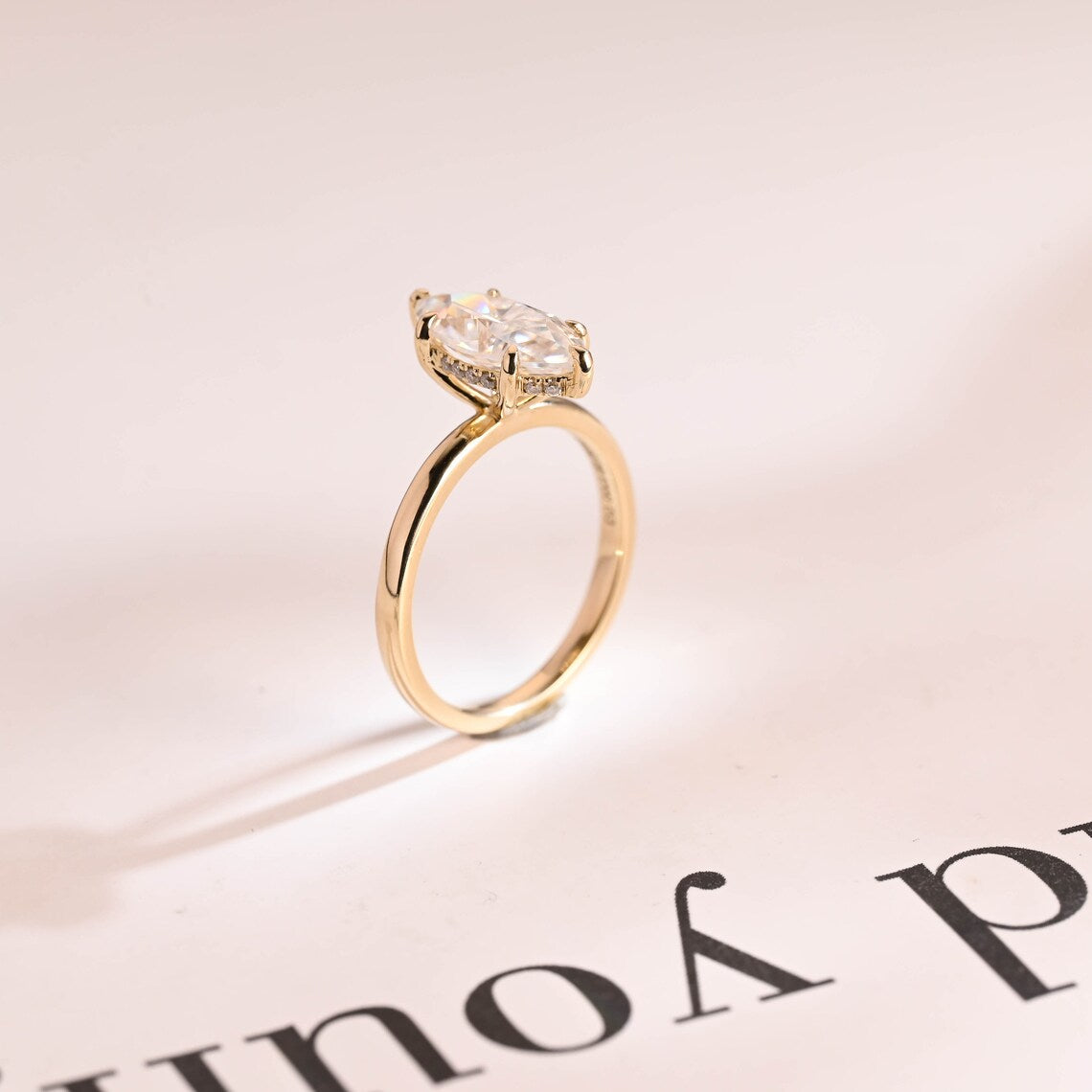 Marquise cut proposal ring