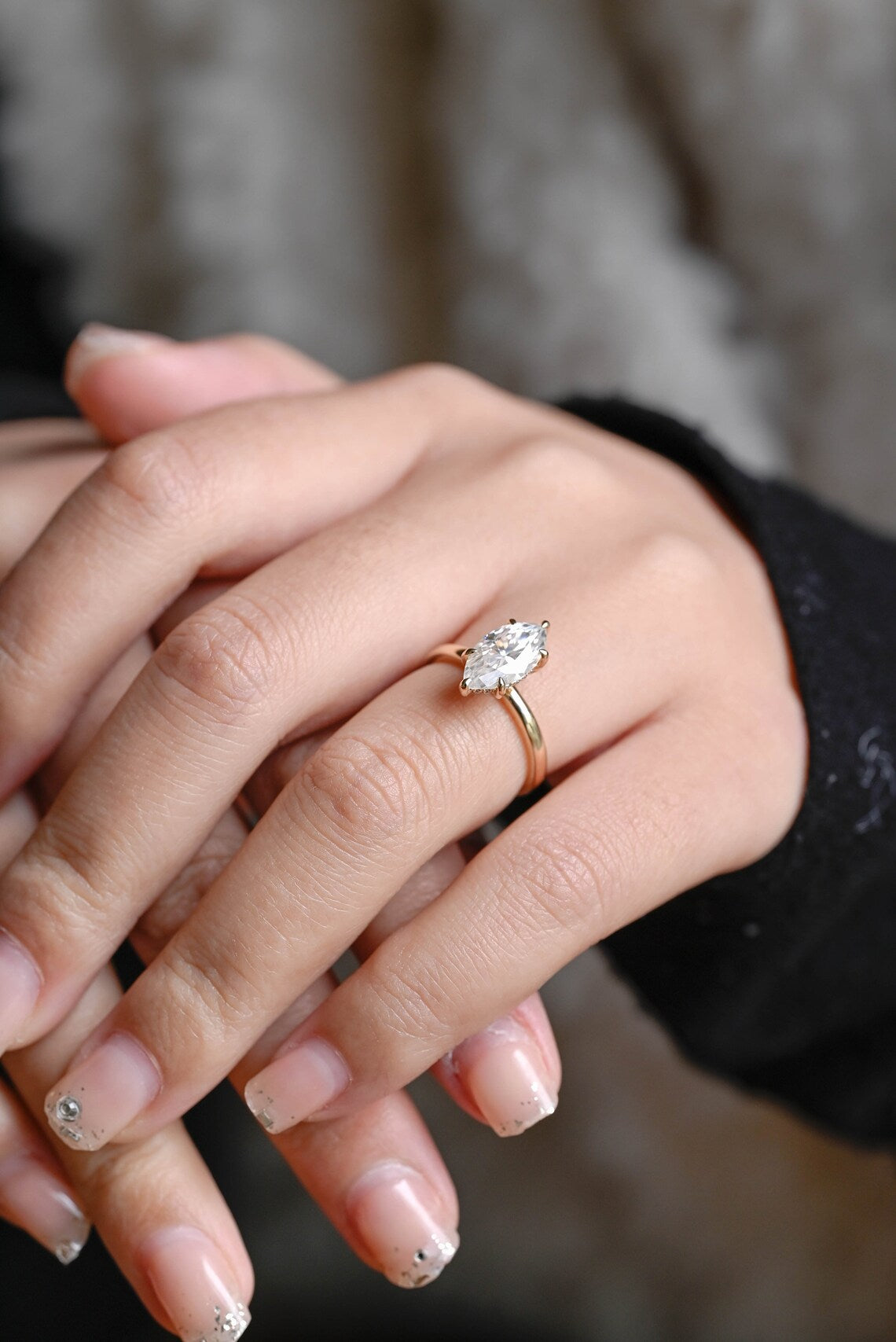 Bridal moissanite ring