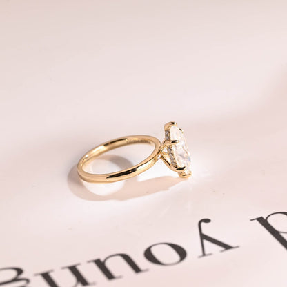 Handmade moissanite ring