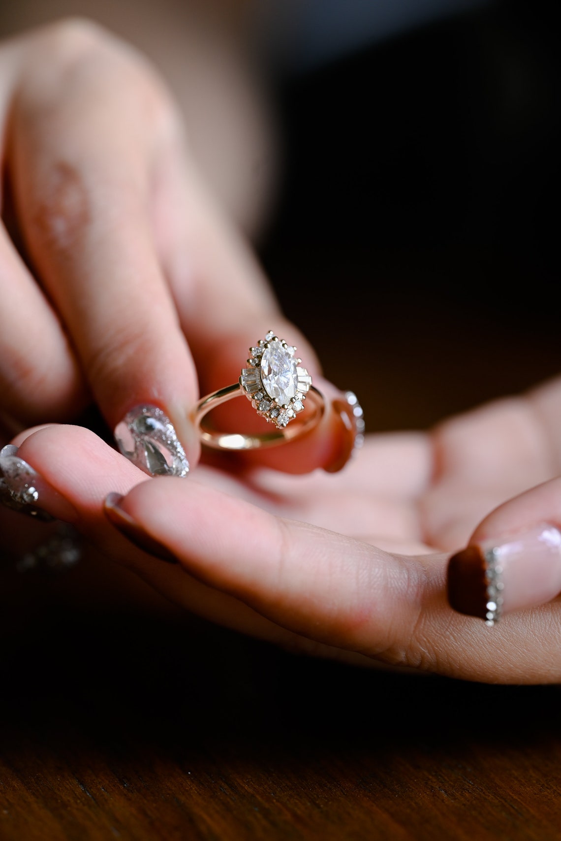 Luxury moissanite ring