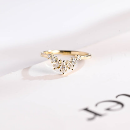 Marquise moissanite band