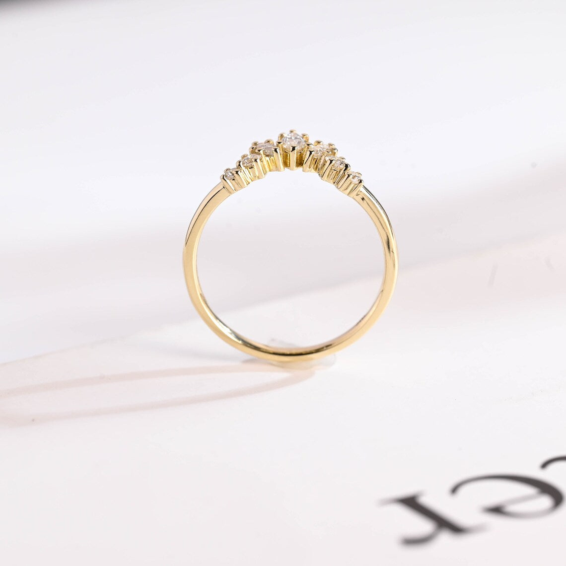 Moissanite wedding band