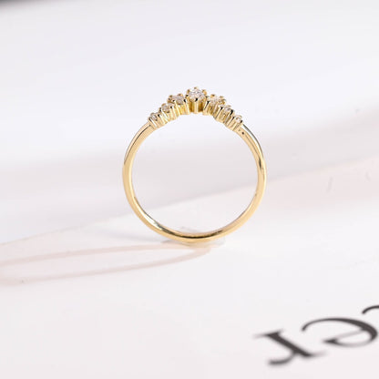Moissanite wedding band