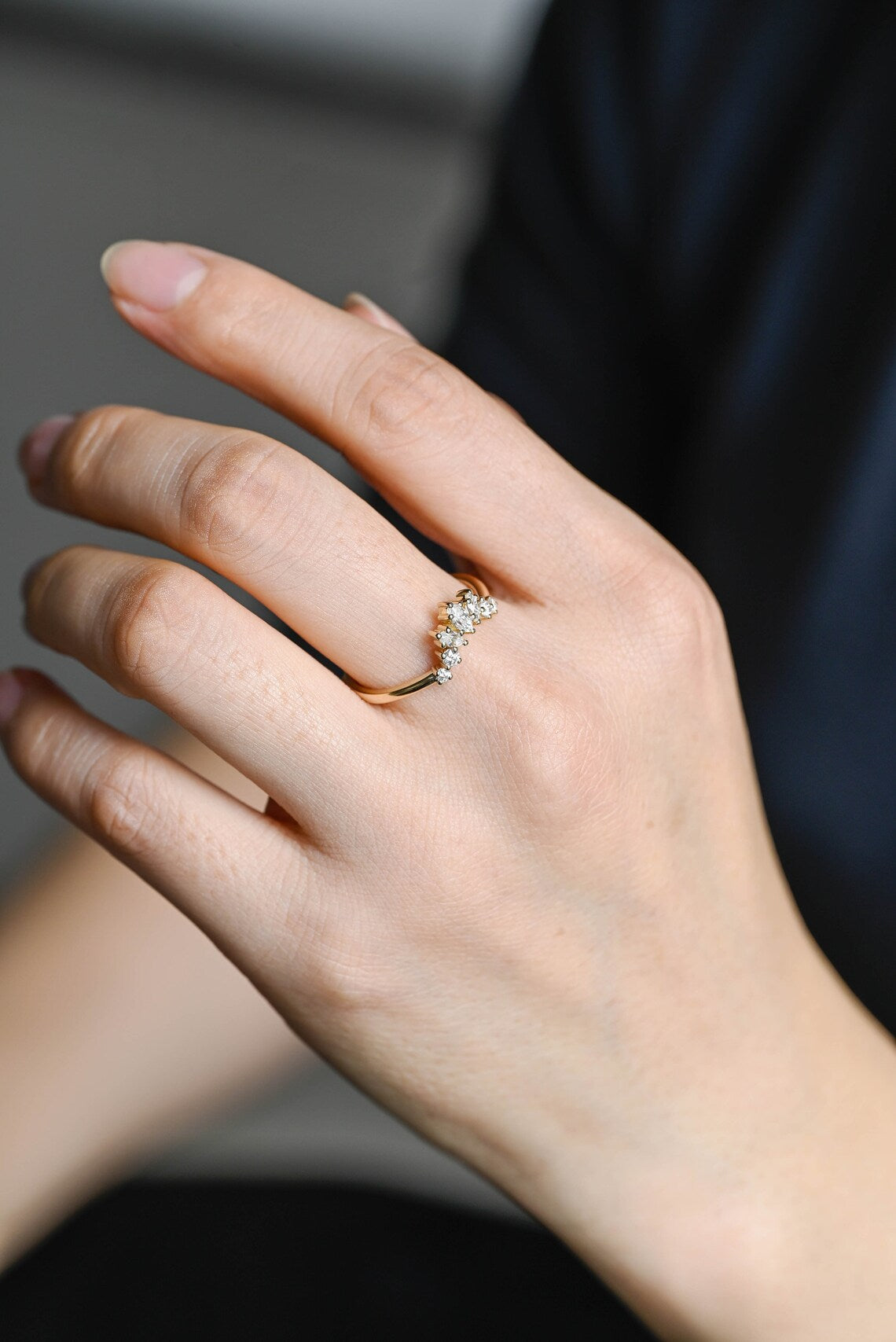 Moissanite anniversary ring