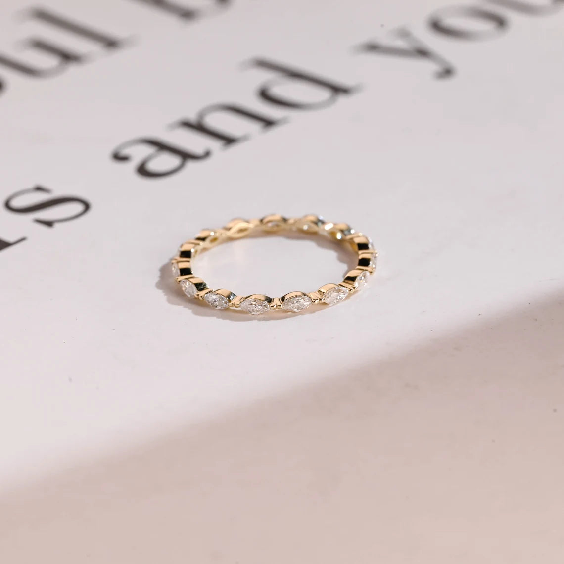 Marquise eternity band